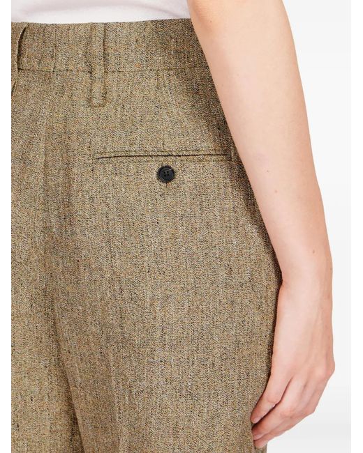 Ferragamo Green Double-Loop Bermuda Shorts