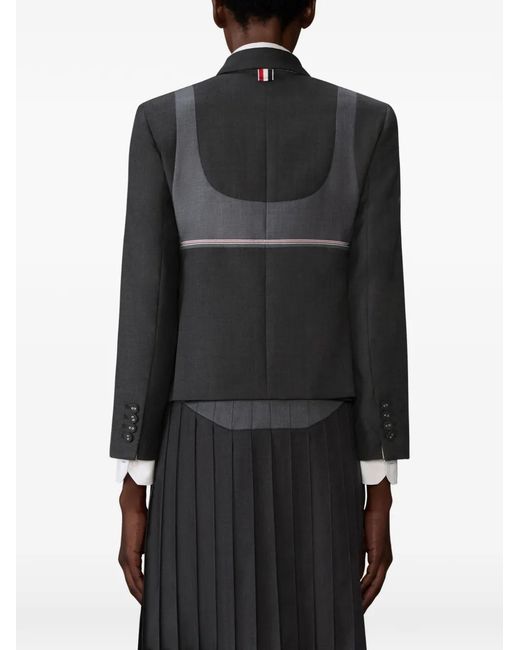Thom Browne Black Twill Trompe-L'Œil Jacket