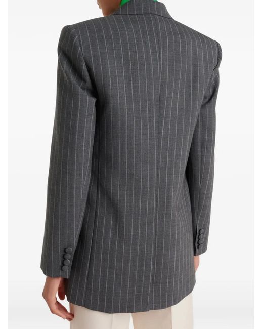Valentino Garavani Gray Pinstriped Double-Breasted Jacket
