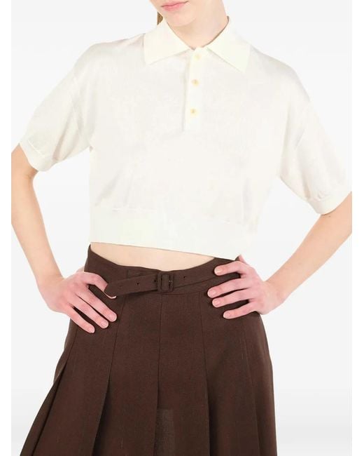 Polo Corto Auralee de color White