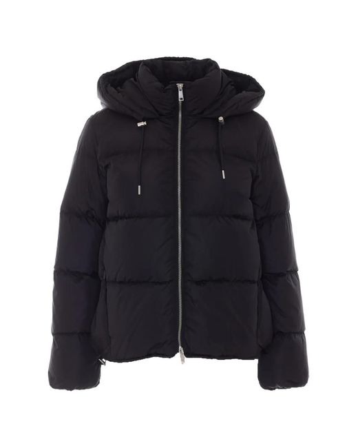 Add Blue Quilted Hooded Jacket