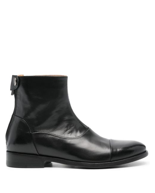 Alberto Fasciani Black Gill 70009 Leather Ankle Boots