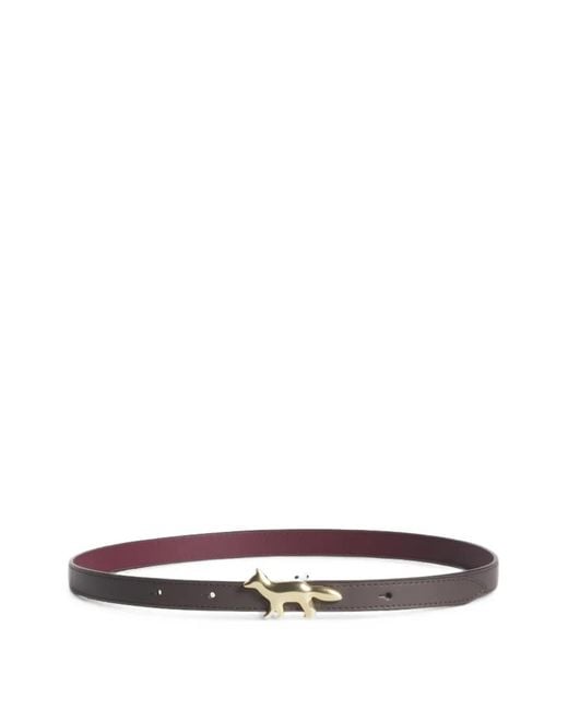 Maison Kitsuné White Profile Fox Reversible Buckle Belt