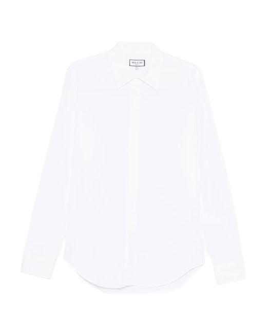 Paul & Joe White Pointed-Collar Cotton Shirt for men