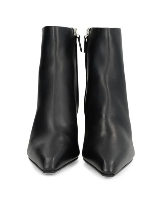 Paris Texas Black Jane Pointed-Toe Ankle Boots
