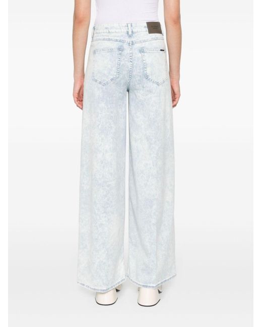 Peserico High Waist Jeans Met Logopatch in het White