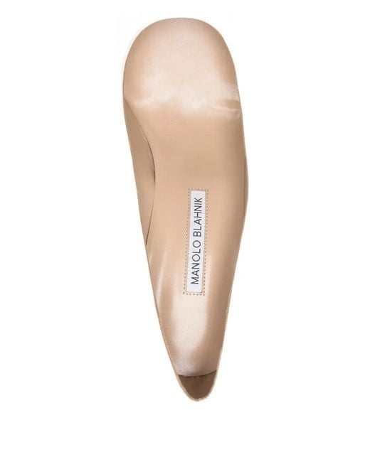 Manolo Blahnik White Bb Pumps