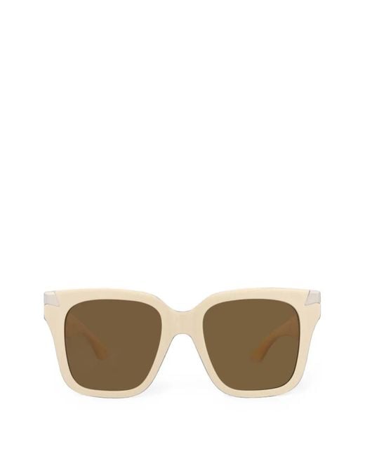McQueen Natural Square-Frame Sunglasses