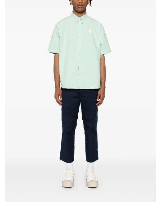 Aape By A Bathing Ape Blue Aapenow Moonface-Logo Shirt for men
