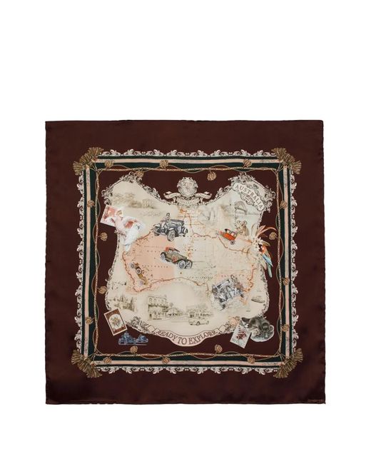 Zimmermann Brown Printed Square Scarf