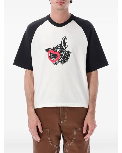 Vans White Dayana Dog Face Graphic-Print T-Shirt for men