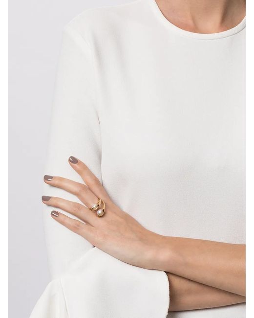 Tasaki White 18Kt Atelier Aurora Akoya Pearl Ring