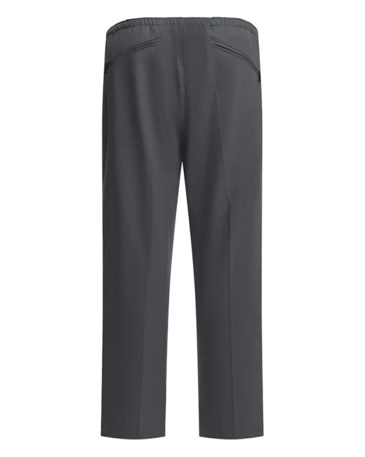 Needles Gray Logo-Detail Trousers for men