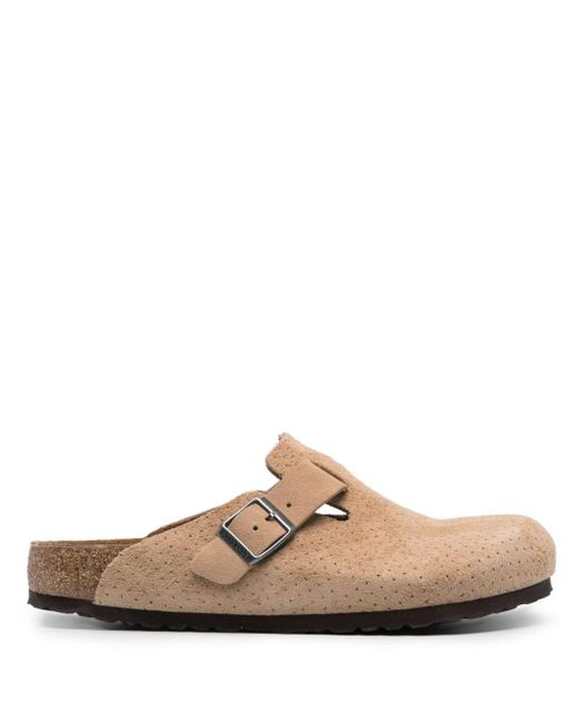 Birkenstock Boston Suede Sandals in Brown for Men | Lyst UK