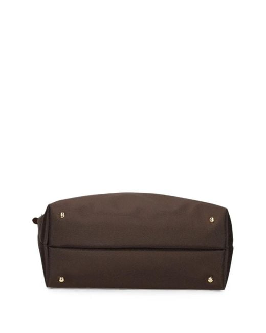 Ralph Lauren Brown Medium Keaton Logo-Plaque Tote Bag