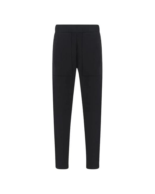 Paul & Shark Black Supima Cotton Alcantara Trousers for men