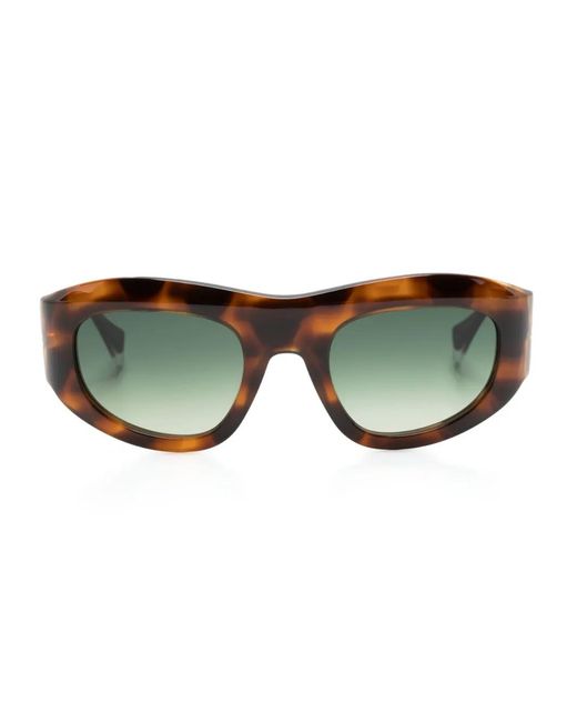 Gigi Studios Green Galilea Oval-Frame Sunglasses