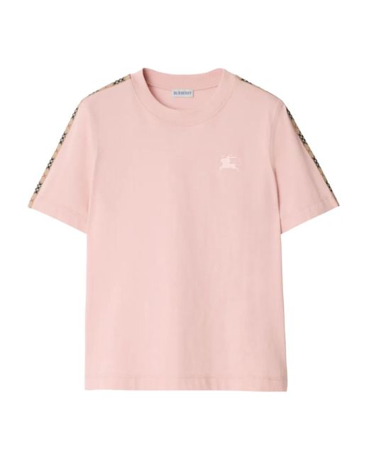 Burberry T-Shirt Met Logo in het Pink