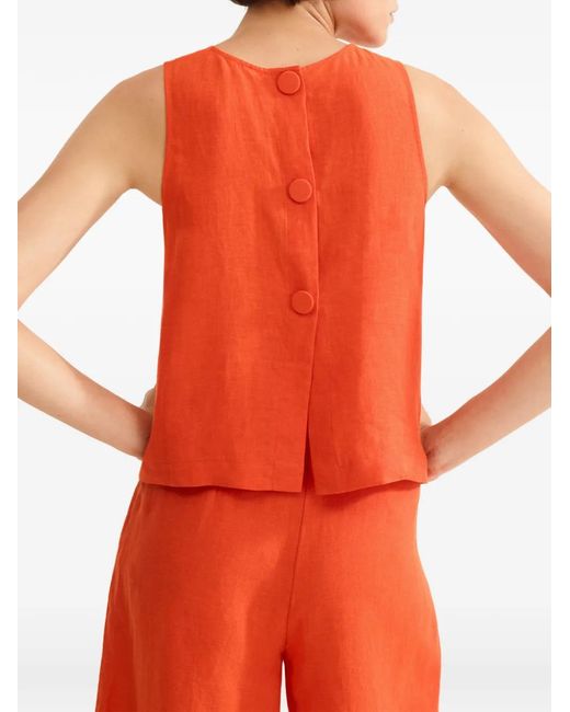 Eres Red Sleeveless Top