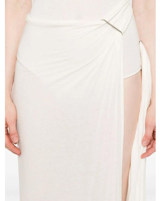 MANURI White Asymmetrisches Rita Kleid