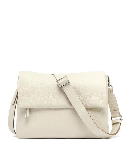 Gianni Chiarini Natural Medium Three Grained-Leather Shoulder Bag