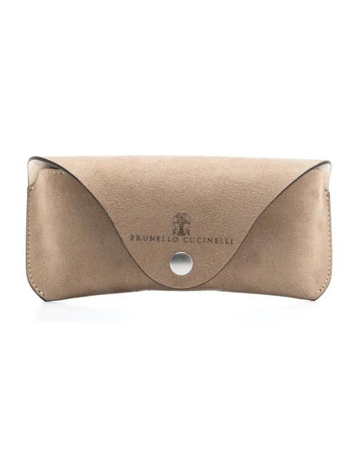 Brunello Cucinelli Metallic Round-Frame Glasses