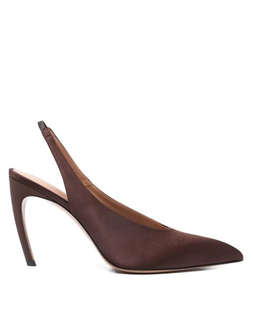The Attico Brown 95Mm Viper Sling Pumps