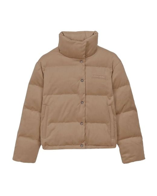 Rethinkit Studios Natural Logo-Appliqué Padded Jacket