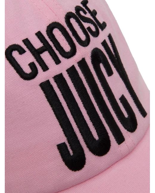 Juicy Couture Pink Embroidered-Logo Baseball Cap