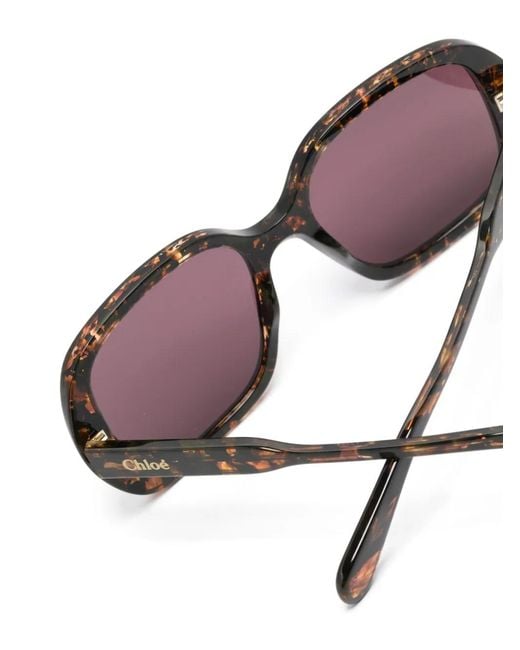 Chloé Black Square-Frame Sunglasses