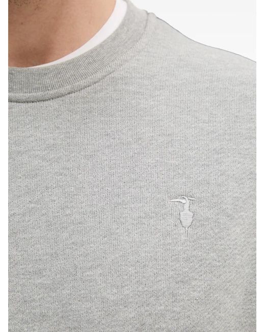 Trussardi Gray Long-Sleeve Sweatshirt for men