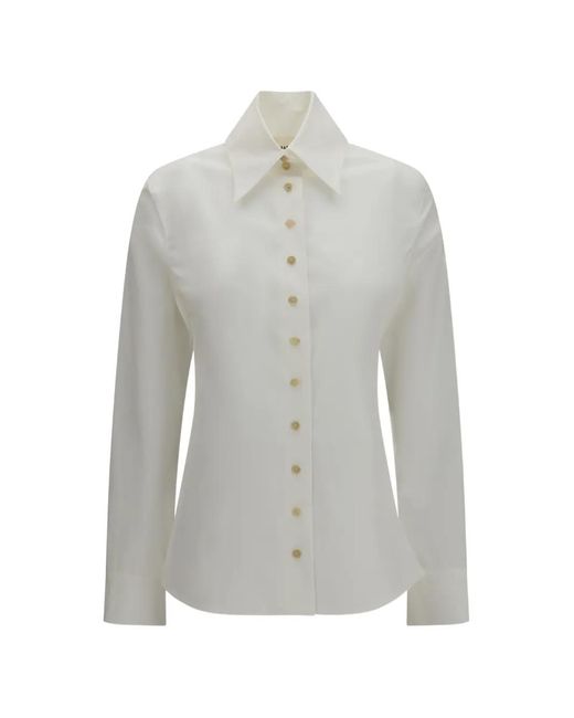 Khaite Gray Ivy Long-Sleeve Shirt