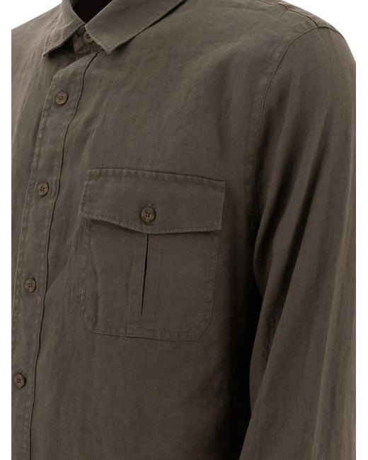 Vince Green Double-Pocket Linen Shirt for men