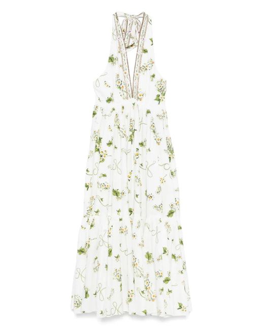 Abito A Fiori di Camilla in White