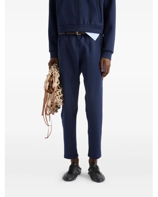 Prada Blue Technical Fleece Trousers for men