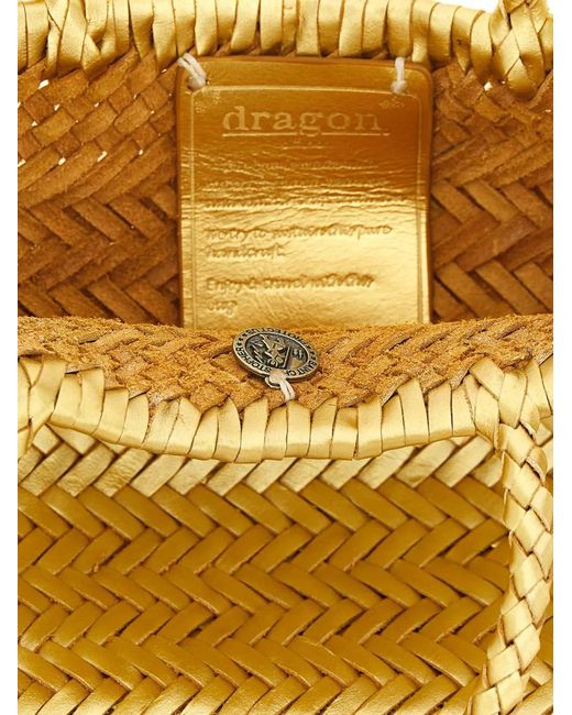 Borsa Tote Flat Gora Mini di Dragon Diffusion in Metallic