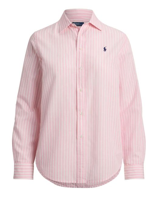 Polo Ralph Lauren Pink Striped Cotton Shirt