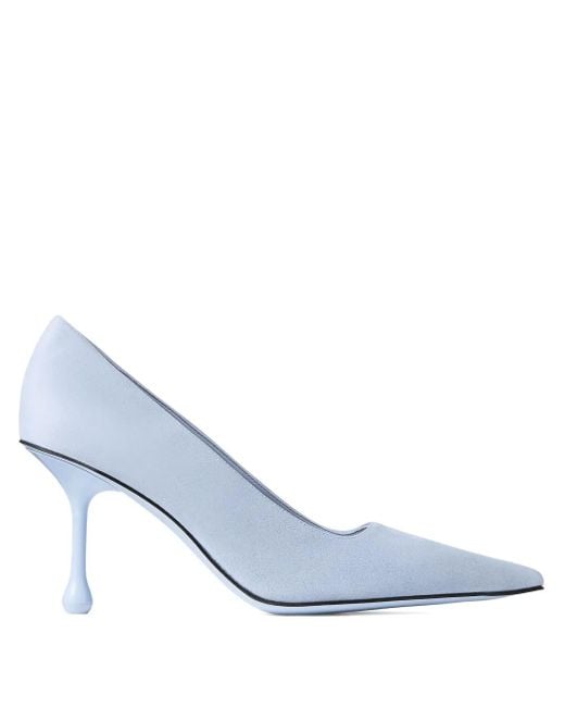 Jimmy Choo Blue 80Mm Ixia Pointed-Toe Pumps