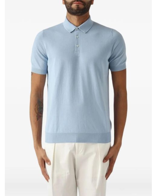 Gran Sasso Blue Short-Sleeve Polo Shirt for men