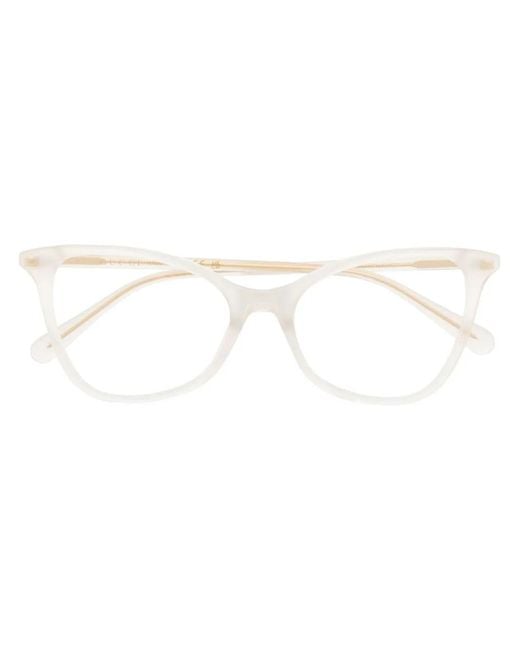 Gucci White Cat-Eye Frame Optical Glasses