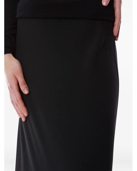 Alberta Ferretti Black High-Waisted Maxi Skirt