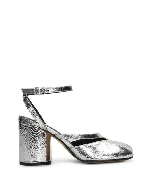 Maison Margiela White Tabi Buckle-Fastening Pumps