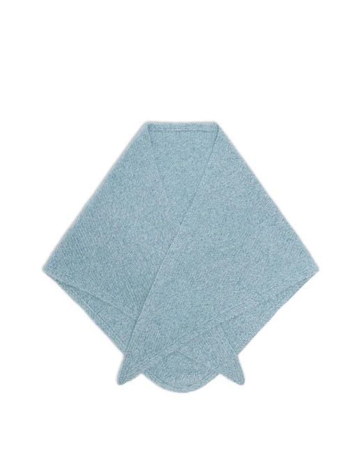 EMERSON RENALDI Blue Triangle Knitted Scarf
