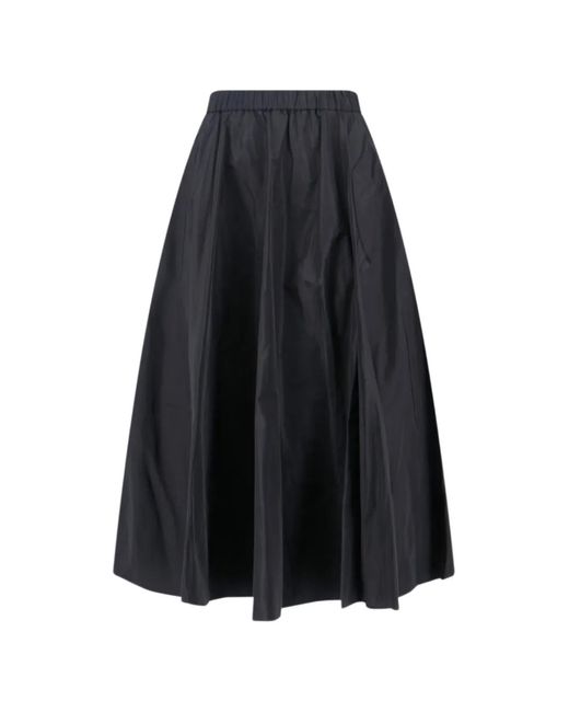 Aspesi Blue Unlined Technical Polyester Skirt