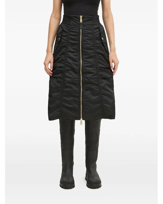 Alpha Industries Black Zip Midi Skirt