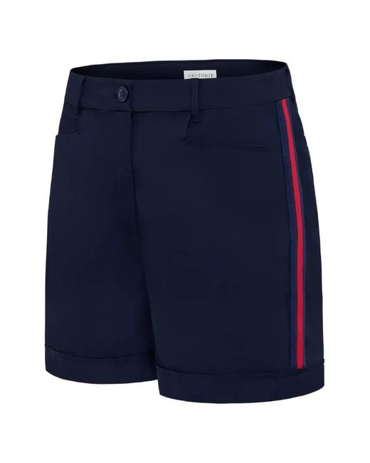 Anatomie Blue Short Francis Aerolite À Détails Rayés for men