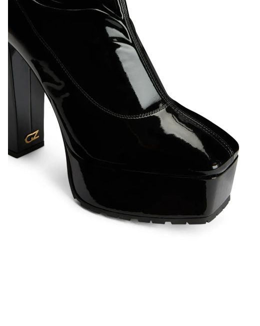 Giuseppe Zanotti 120 Mm The New Morgana Laarzen Met Plateauzool in het Black