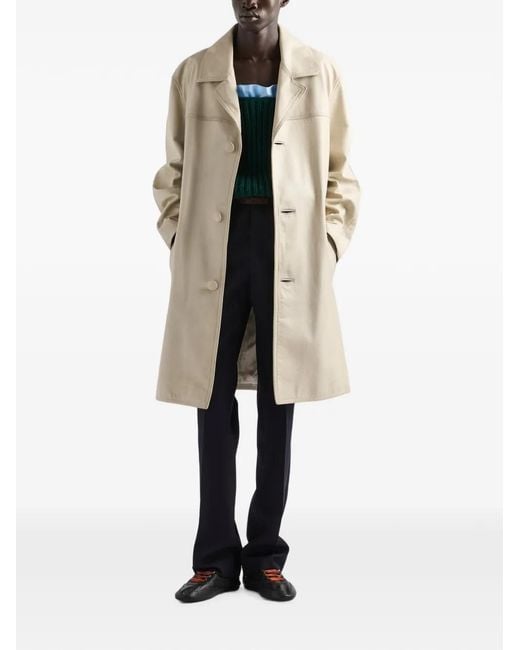 Prada Natural Leather Coat for men
