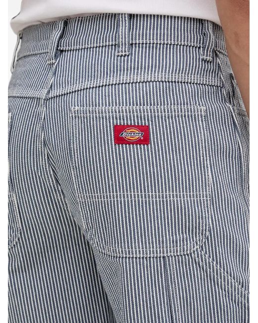 Dickies Gray Hickory-Stripe Carpenter Shorts for men