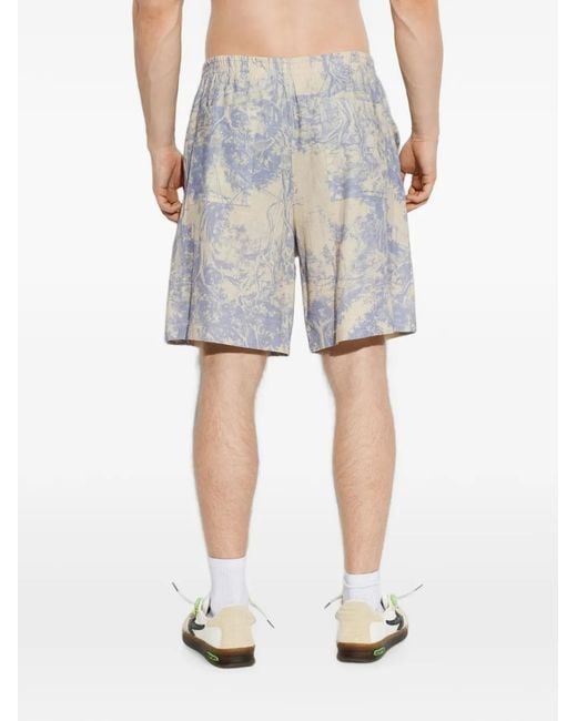 Off-White c/o Virgil Abloh White City Nature Linen Bowling Shorts for men